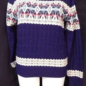 Red, White & Blue Men's Acrylic Snowflake Sweater